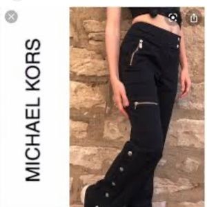 Michael Kors RiRi snap button mid rise pants